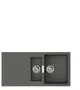 Hansgrohe-HG-S52-S520-F530-Einbauspuele-mit-automatischer-Ablaufgarnitur-Steingrau-43357290 gallery number 1